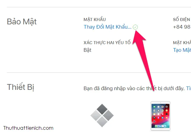 Cách thay đổi mật khẩu iCloud trên điện thoại & máy tính