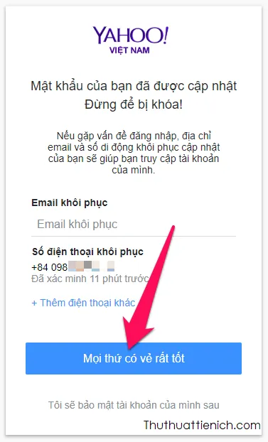 Cách thay đổi mật khẩu tài khoản Yahoo mail nhanh (máy tính & điện thoại)