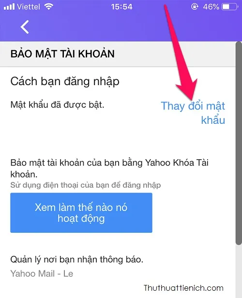 Cách thay đổi mật khẩu tài khoản Yahoo mail nhanh (máy tính & điện thoại)