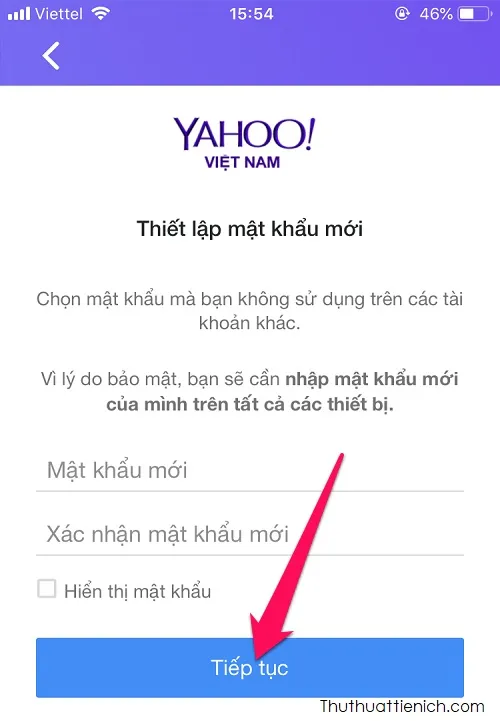 Cách thay đổi mật khẩu tài khoản Yahoo mail nhanh (máy tính & điện thoại)