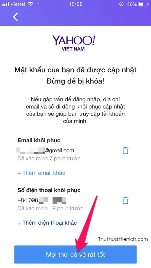 Cách thay đổi mật khẩu tài khoản Yahoo mail nhanh (máy tính & điện thoại)