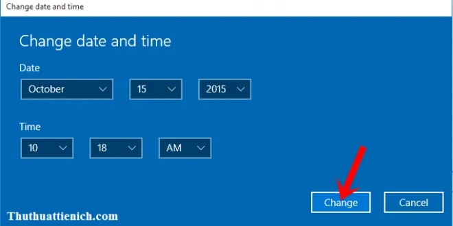 Cách thay đổi ngày, giờ, múi giờ trên Windows 10