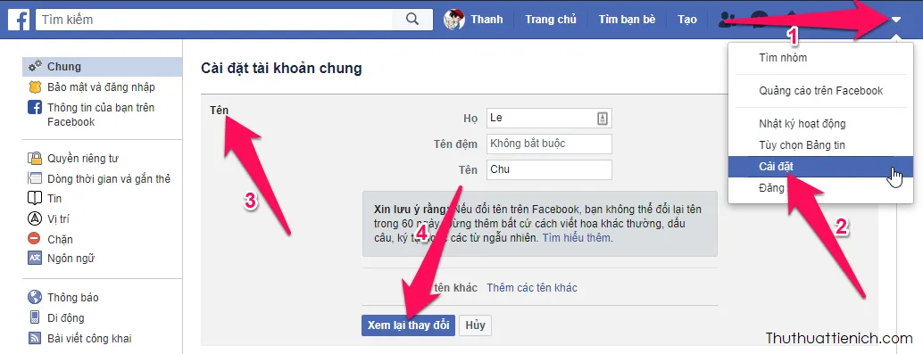 Cách thay đổi tên Facebook nhanh trên máy tính & điện thoại