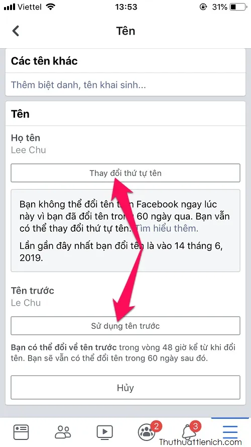 Cách thay đổi tên Facebook nhanh trên máy tính & điện thoại