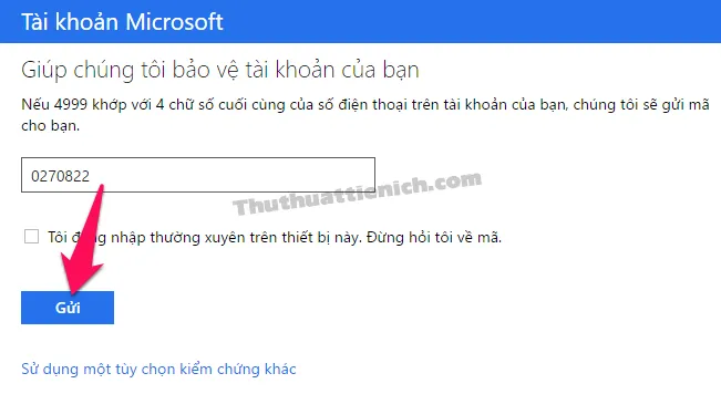 Cách thêm/xóa số điện thoại khôi phục, email dự phòng cho tài khoản Microsoft (Outlook/Hotmail)