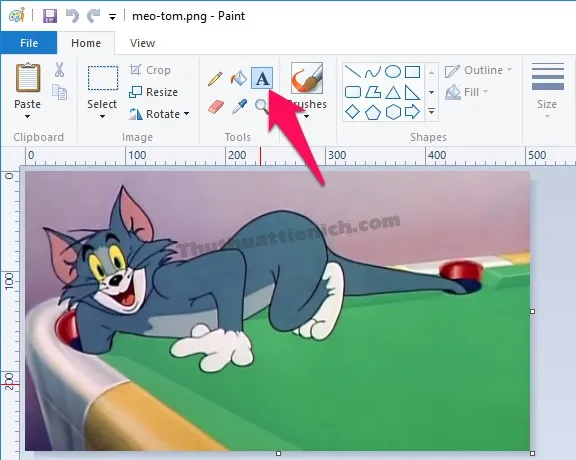 Cách viết, chèn chữ lên ảnh với ứng dụng Paint có sẵn trên Windows
