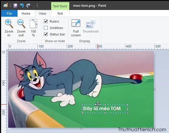 Cách viết, chèn chữ lên ảnh với ứng dụng Paint có sẵn trên Windows