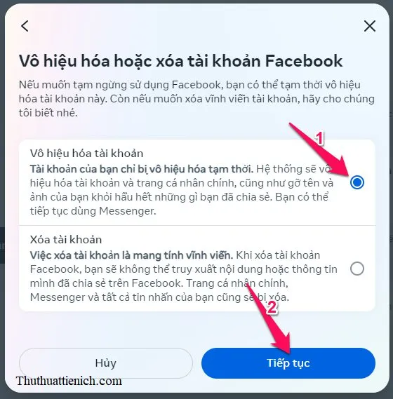 Cách vô hiệu hóa tài khoản Facebook tạm thời (Cập nhật tháng 03/2024)