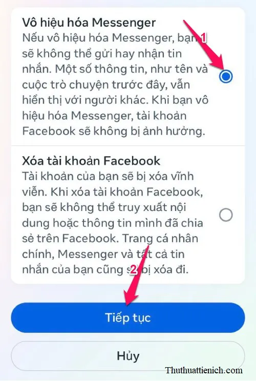 Cách vô hiệu hóa tài khoản Messenger tạm thời (Cập nhật tháng 03/2024)