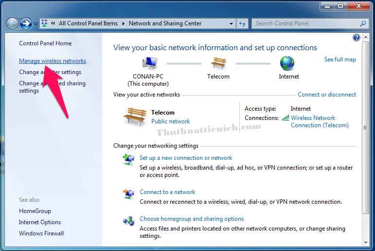 Cách xem mật khẩu của Wifi đã & đang kết nối trên Windows 7