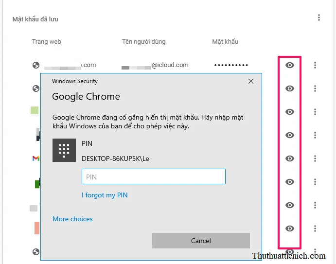 Cách xem, xóa mật khẩu đã lưu trên Google Chrome