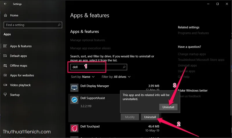 Cách xóa, gỡ phần mềm, ứng dụng trên Windows 10