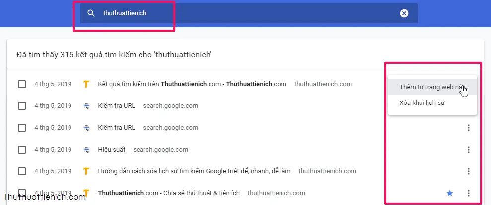 Cách xóa lịch sử duyệt web trên trình duyệt Google Chrome