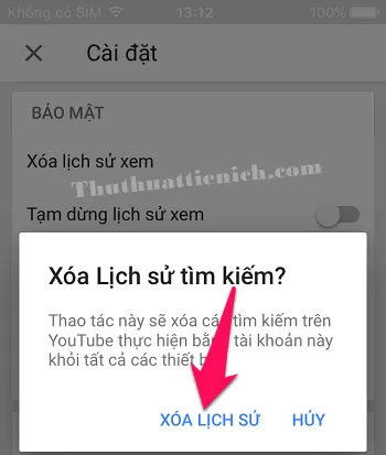 Cách xóa lịch sử xem, lịch sử tìm kiếm trên Youtube (máy tính/Android/IOS)