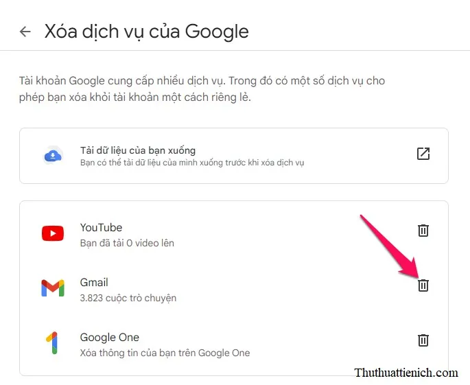 Cách xoá tài khoản Gmail vĩnh viễn, không xoá tài khoản Google