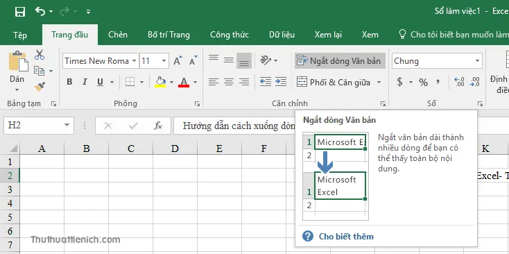 Cách xuống dòng trong Excel từ phiên bản 2003, 2007 đến 2010, 2013, 2016