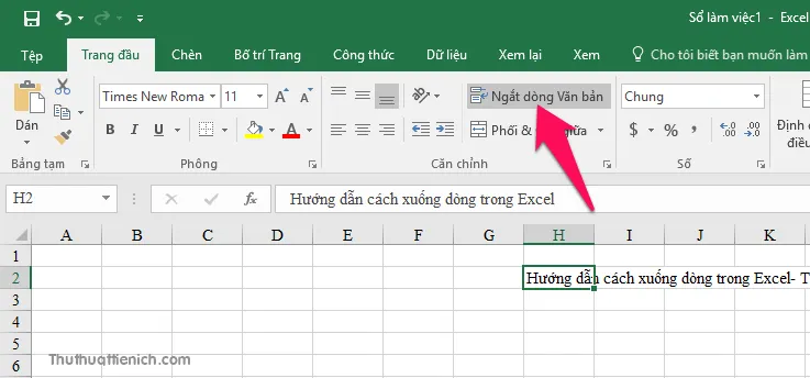 Cách xuống dòng trong Excel từ phiên bản 2003, 2007 đến 2010, 2013, 2016