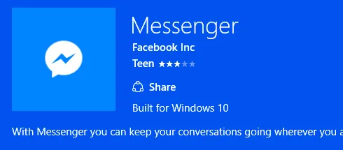 Chat Facebook trên Windows 10 với app Messenger “chính chủ”