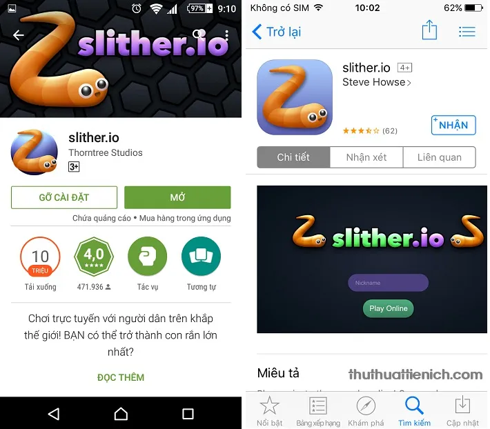 Chơi game Rắn săn mồi Slither.io Online vui vẻ, đẹp mắt, dễ “gây nghiện”