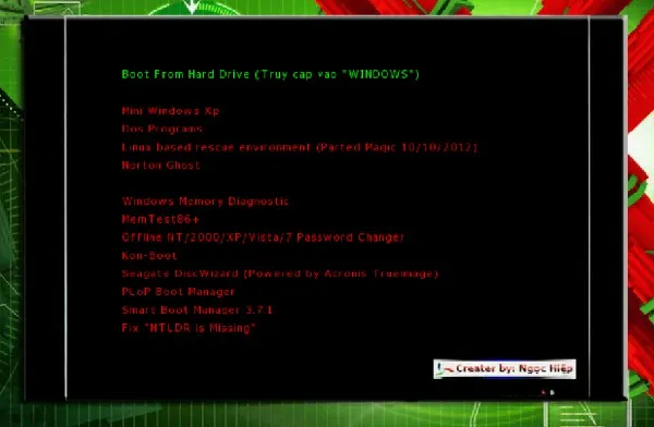 Download Hiren boot 15.2 tiếng Việt Full ( File *.ISO)