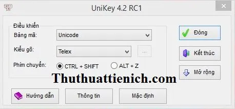 Download Unikey 4.2 RC1 cho Win 8 và Win 8.1