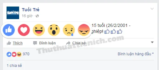 Facebook chính thức cập nhật các nút “Thích” mới cho người dùng toàn cầu