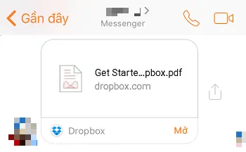 Facebook cho phép chia sẻ tập tin Dropbox trực tiếp qua Messenger