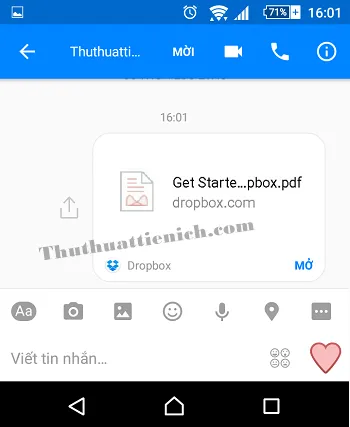 Facebook cho phép chia sẻ tập tin Dropbox trực tiếp qua Messenger