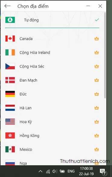 Fake IP đơn giản, miễn phí bằng phần mềm Kaspersky VPN