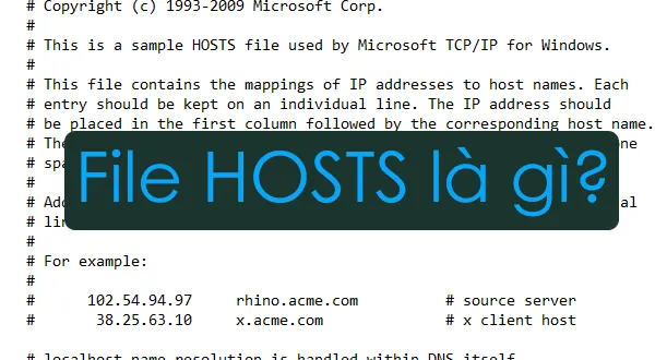 File Hosts là gì? Cách sửa file hosts để vào Facebook