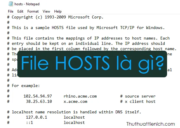 File Hosts là gì? Cách sửa file hosts để vào Facebook
