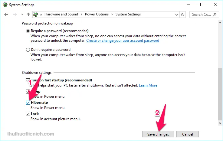 Hướng dẫn cách bật/tắt tính năng Hibernate trên Windows 10