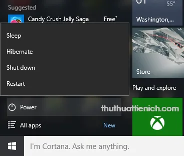 Hướng dẫn cách bật/tắt tính năng Hibernate trên Windows 10