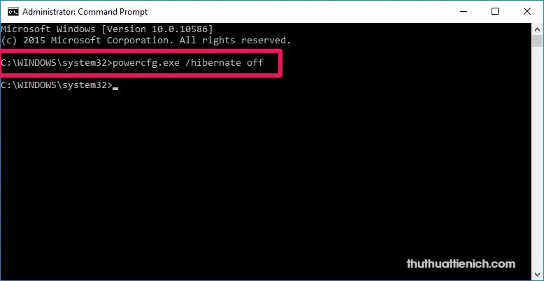 Hướng dẫn cách bật/tắt tính năng Hibernate trên Windows 10