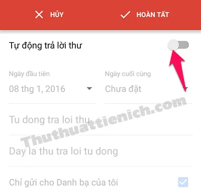 Hướng dẫn cách bật/tắt tự động trả lời thư khi sử dụng Gmail