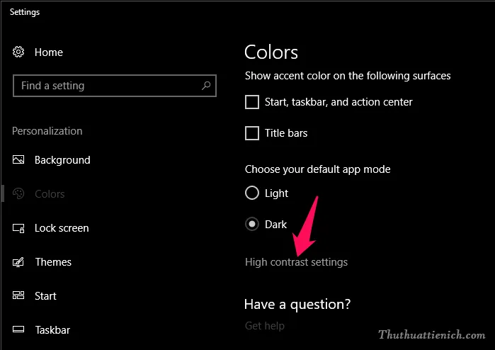 Hướng dẫn cách cài đặt giao diện Dark Mode (màu đen) cho Windows 10