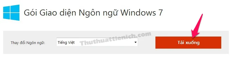 Hướng dẫn cách cài đặt ngôn ngữ, giao diện tiếng Việt cho Windows 7