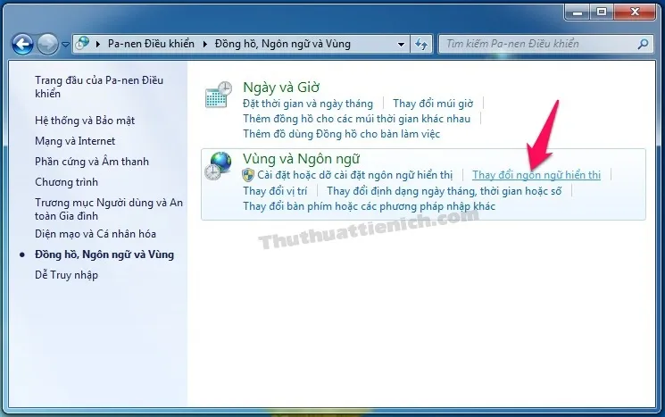 Hướng dẫn cách cài đặt ngôn ngữ, giao diện tiếng Việt cho Windows 7