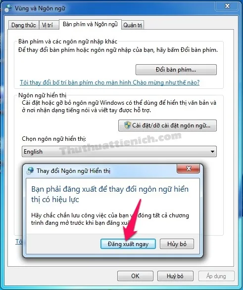 Hướng dẫn cách cài đặt ngôn ngữ, giao diện tiếng Việt cho Windows 7