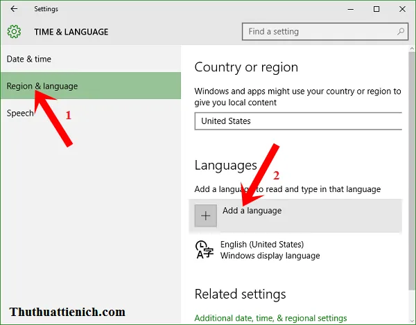 Hướng dẫn cách cài đặt ngôn ngữ tiếng Việt cho Windows 10