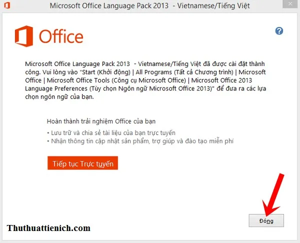 Hướng dẫn cách cài đặt tiếng Việt cho bộ phần mềm Office 2013