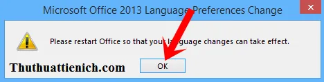 Hướng dẫn cách cài đặt tiếng Việt cho bộ phần mềm Office 2013