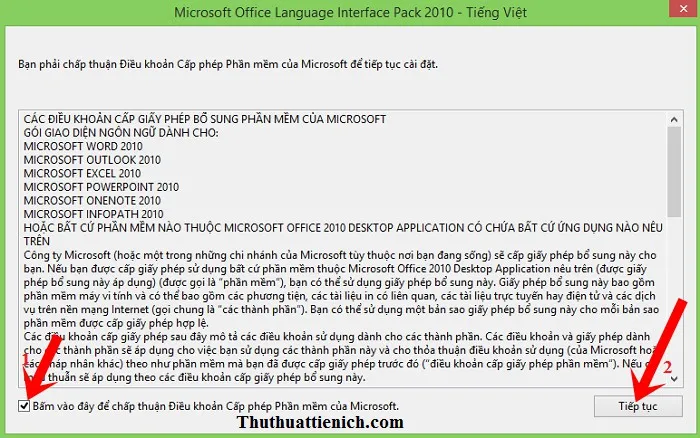 Hướng dẫn cách cài đặt tiếng Việt cho Office 2010