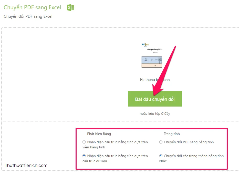 Hướng dẫn cách chuyển file PDF sang Excel online nhanh, miễn phí