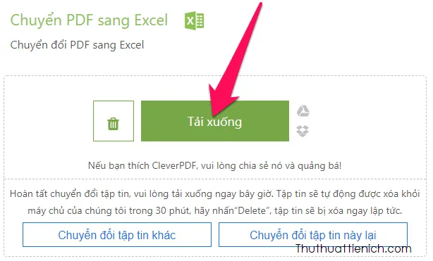 Hướng dẫn cách chuyển file PDF sang Excel online nhanh, miễn phí