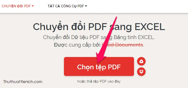 Hướng dẫn cách chuyển file PDF sang Excel online nhanh, miễn phí