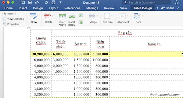 Hướng dẫn cách copy dữ liệu excel sang word