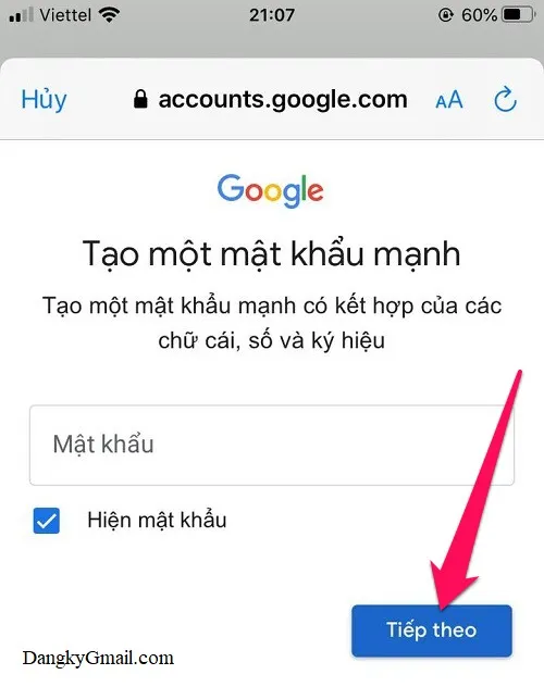 Hướng dẫn cách đăng ký tạo tài khoản Gmail mới trên điện thoại