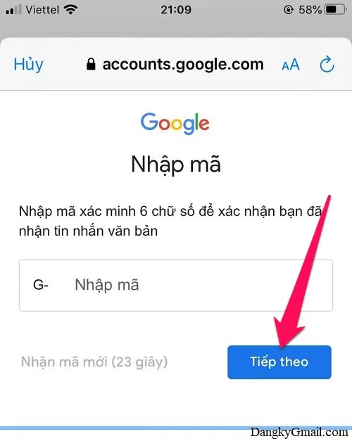 Hướng dẫn cách đăng ký tạo tài khoản Gmail mới trên điện thoại