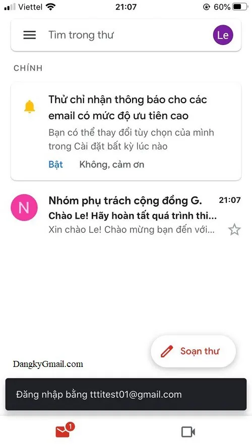 Hướng dẫn cách đăng ký tạo tài khoản Gmail mới trên điện thoại